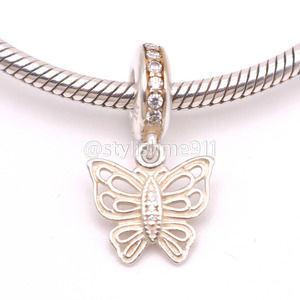 Authentic PANDORA Sterling Silver Love Takes Flight Butterfly Dangle